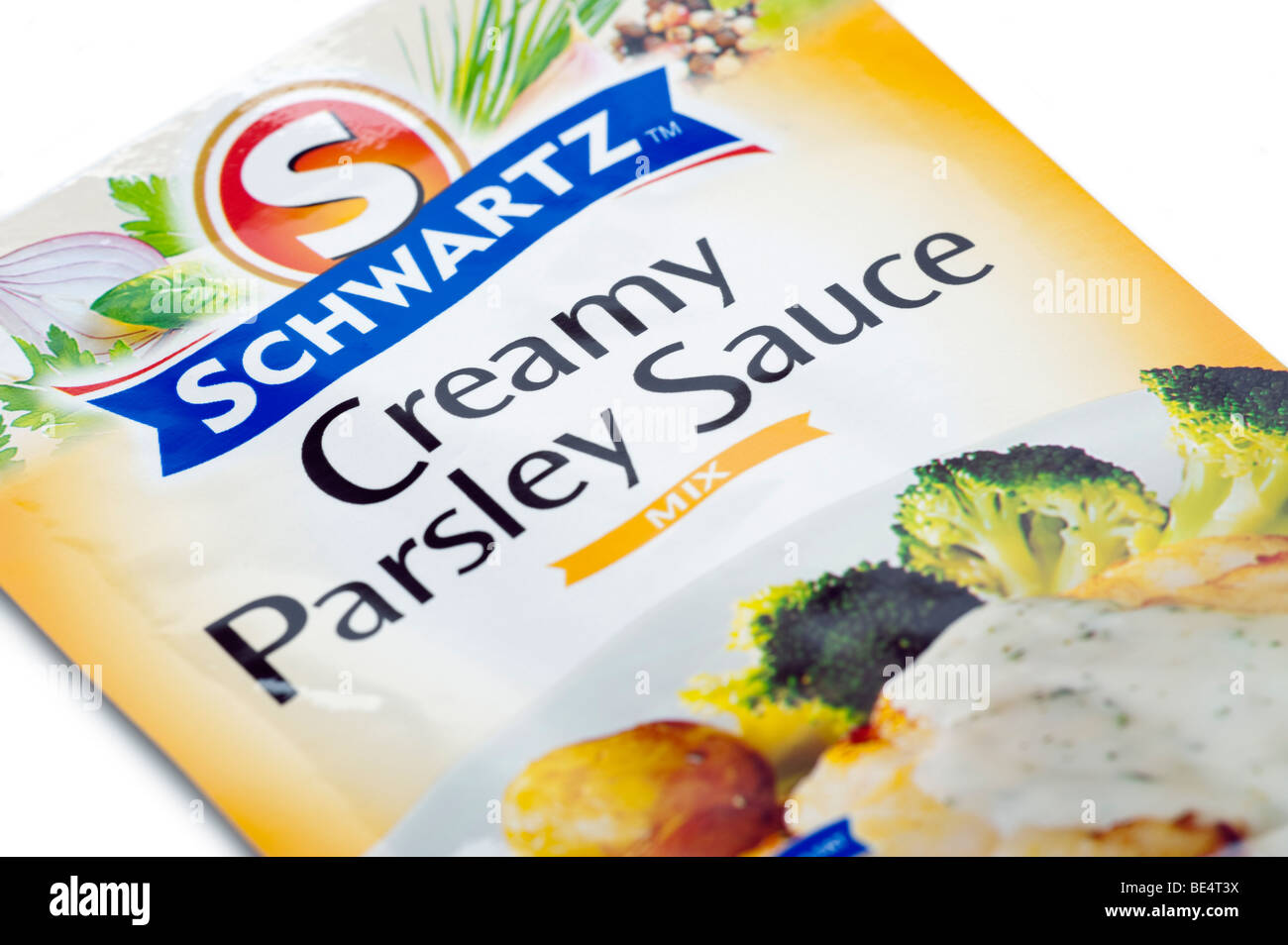 Packet of Schwartz Creamy "Parsley Sauce" Mix Stock Photo Alamy