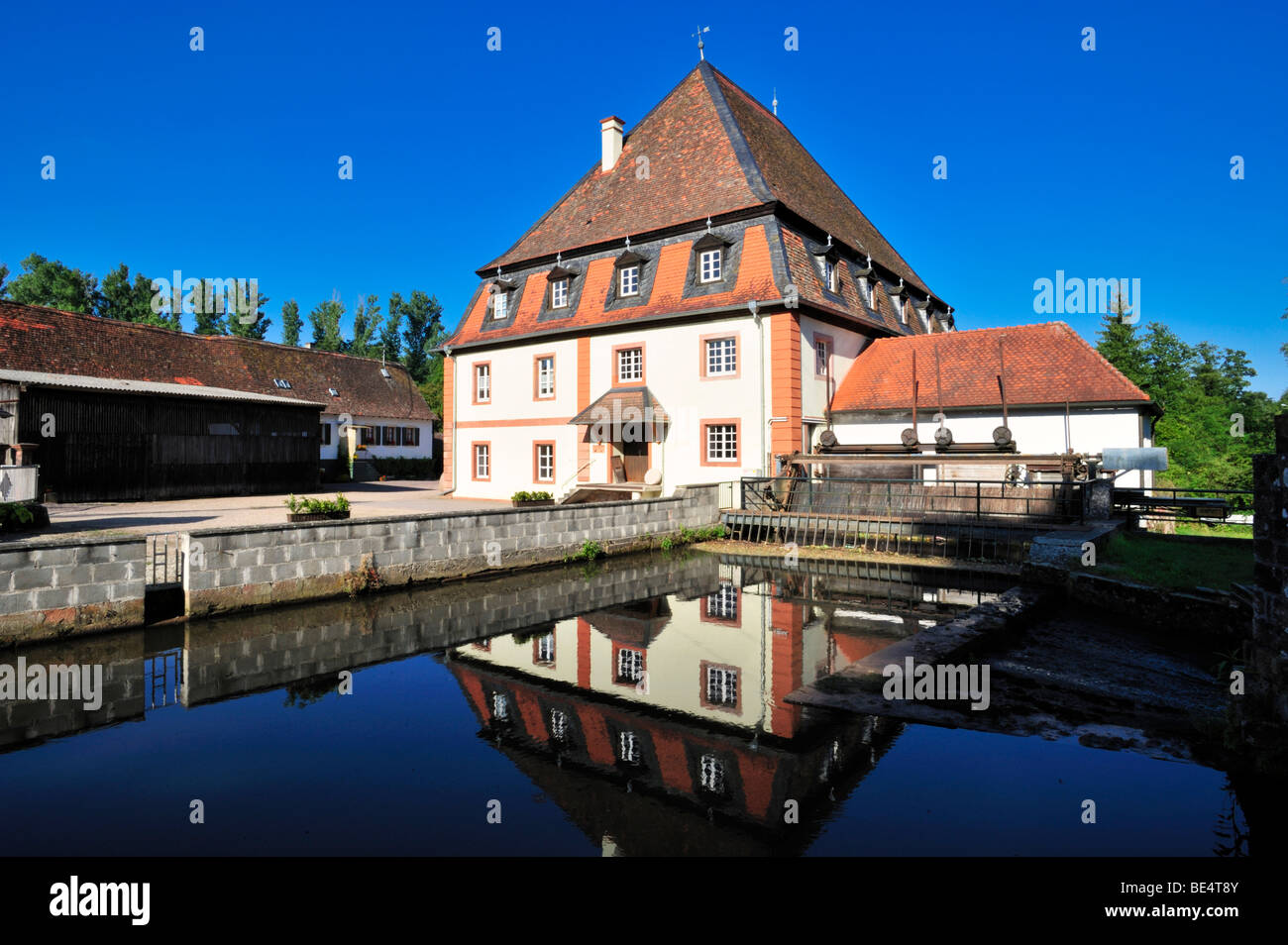 Bienwaldmuehle mill, Bienwald, Palatinate, Rhineland-Palatinate, Germany, Europe Stock Photo