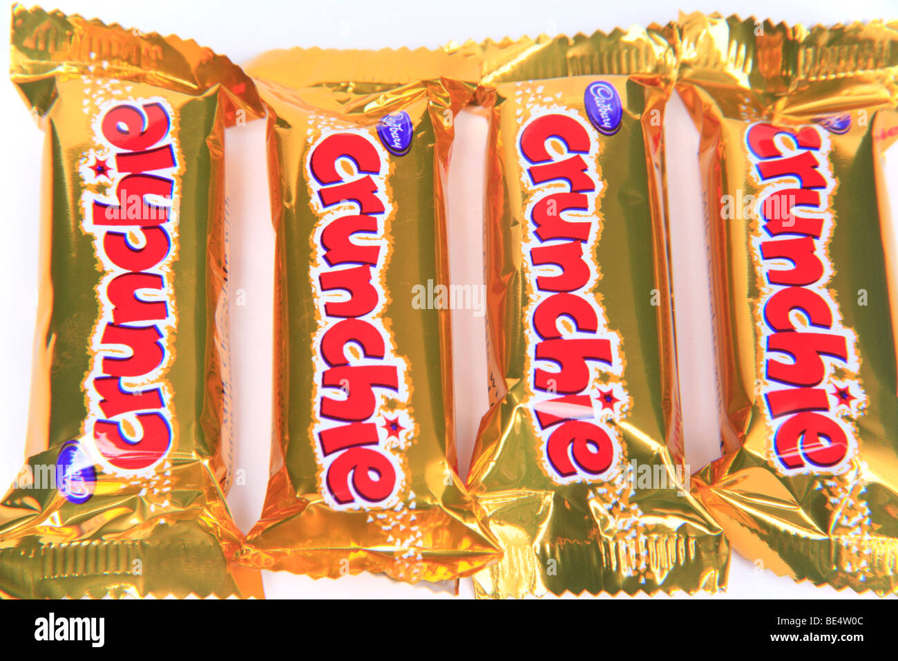 Cadbury's Fun Size Crunchie Bar Stock Photo