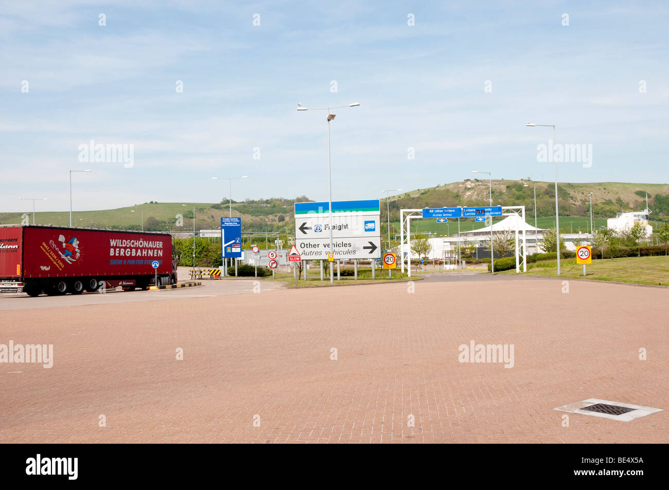 Eurotunnel train and freight terminal in Folkestone UK Stock Photo Alamy