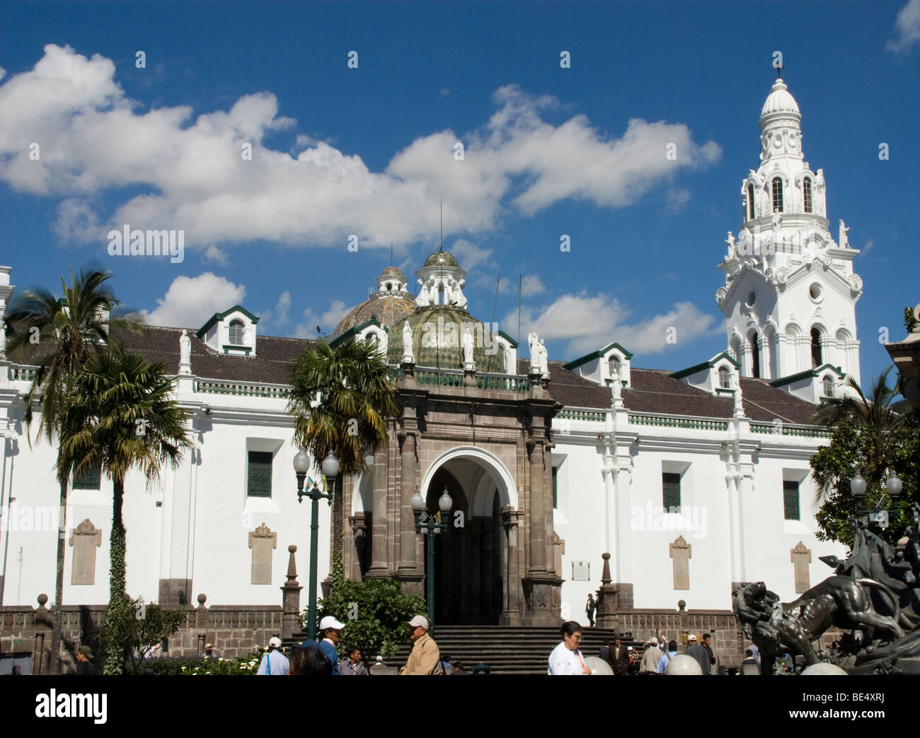 Ecuador. Quito. Historical Center. The Cathedral. Stock Photo