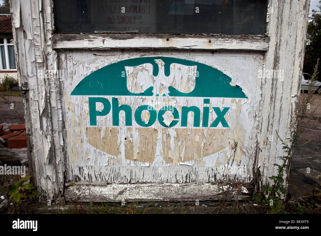 Old Phoenix Petrol Station, Dedham, Essex, England Stock Photo