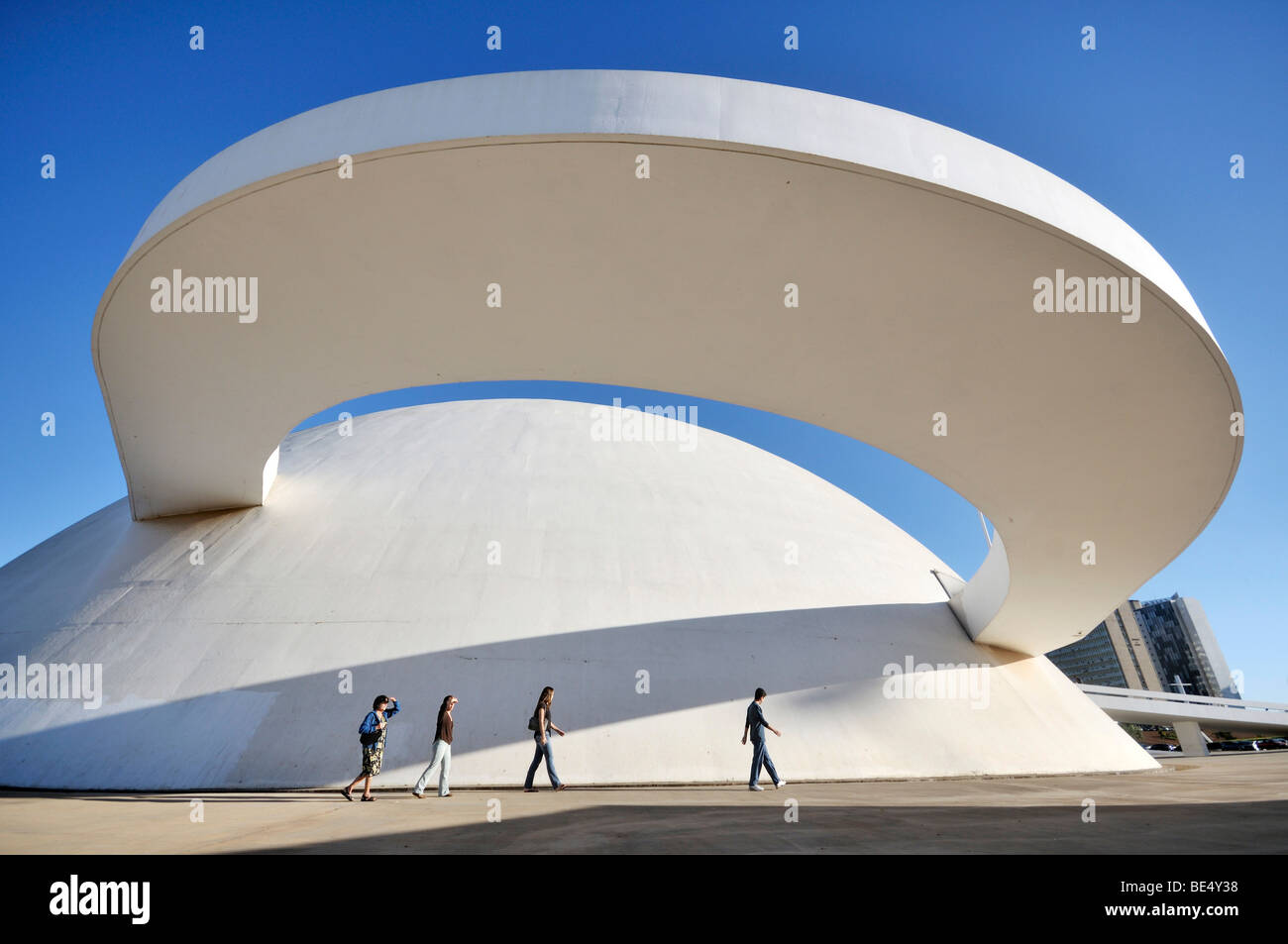 Museu Nacional Honestino Guimaraes National Museum, by architect Oscar Niemeyer, Brasilia, Distrito Federal state, Brazil, Sout Stock Photo