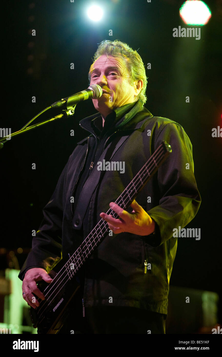 Guenther Sigl, singer and front man of the German band Spider Murphy Gang live at the Openquer festival in Zell, Switzerland Stock Photo