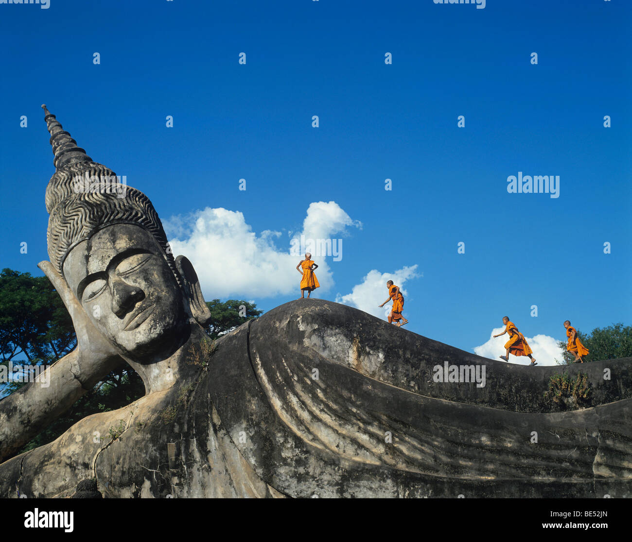 Laos, Lao People's Democratic Republic, Vientiane, Buddha Park,  Wat Xieng Khuan Stock Photo