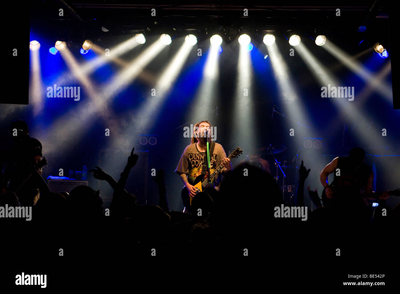 U.S. Brazilian trash metal band Soulfly live at the Schueuer, Lucerne, Switzerland Stock Photo