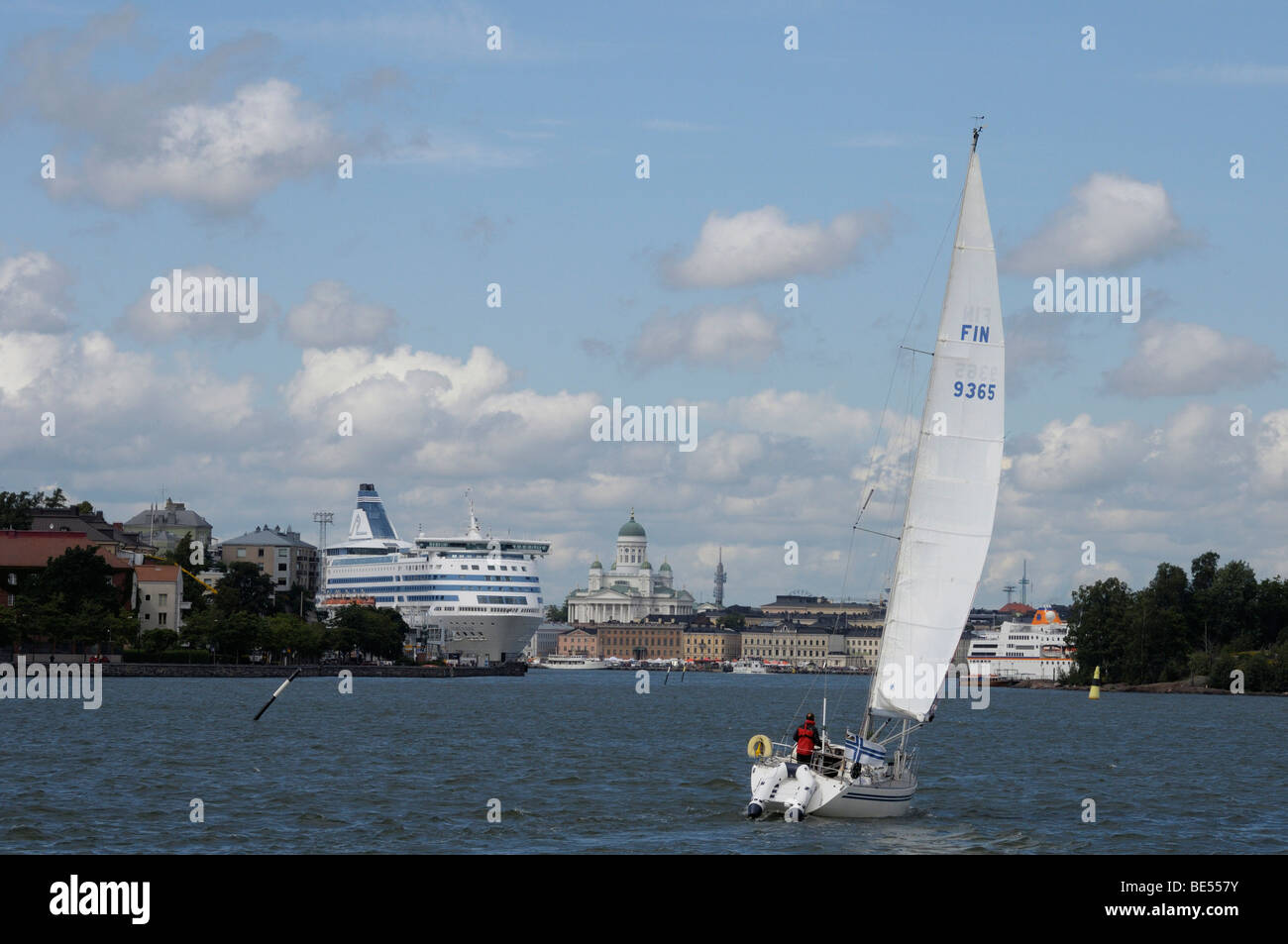 Helsinki, cruise ships in the harbour, Finland, Suomi, Europe Stock Photo