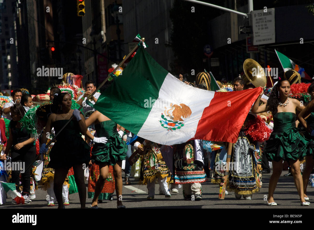 MexicanAmericans gather on Madison Avenue in New York for the annual