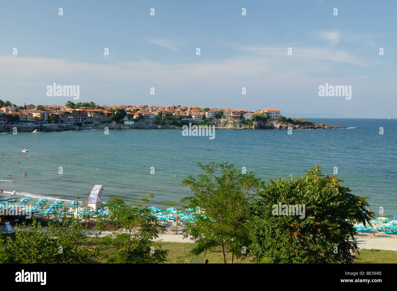 View on the Sozopol beach Bulgaria Stock Photo - Alamy
