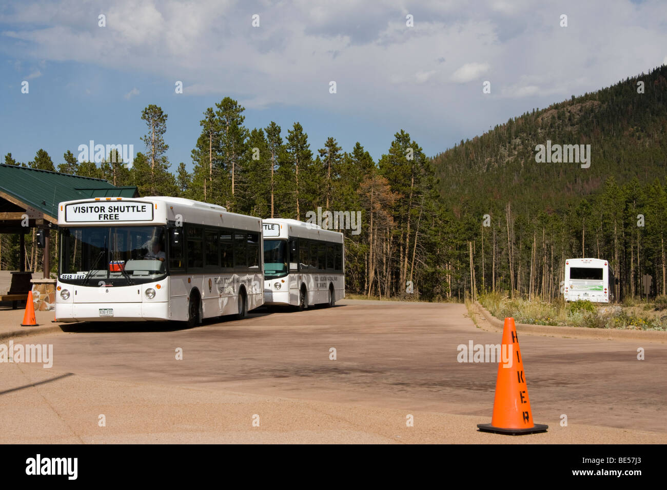Shuttle bus Rocky Mountain National Park, Colorado, USA Stock Photo - Alamy