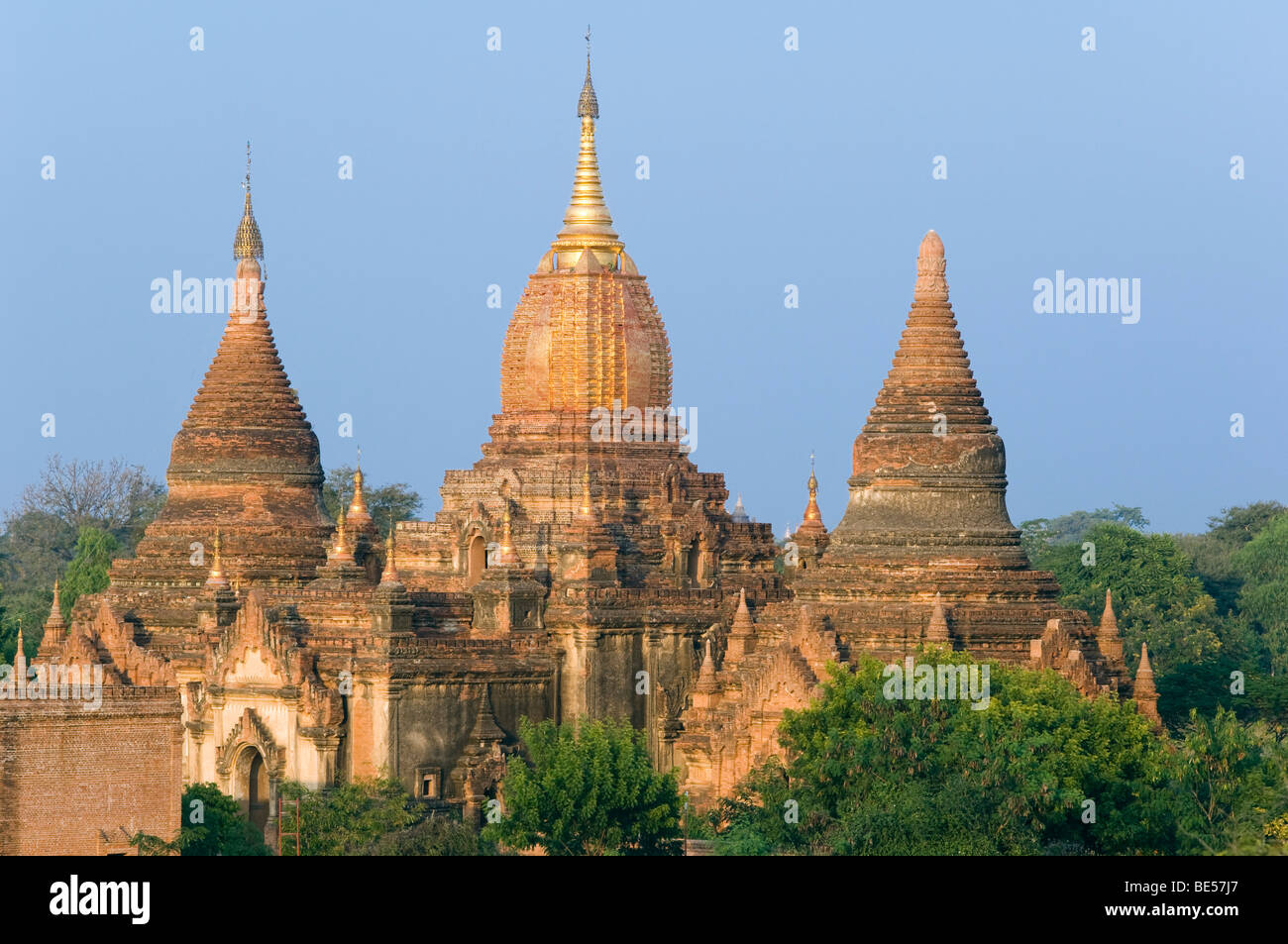 Pagoda, temple, Old Bagan, Pagan, Burma, Myanmar, Asia Stock Photo