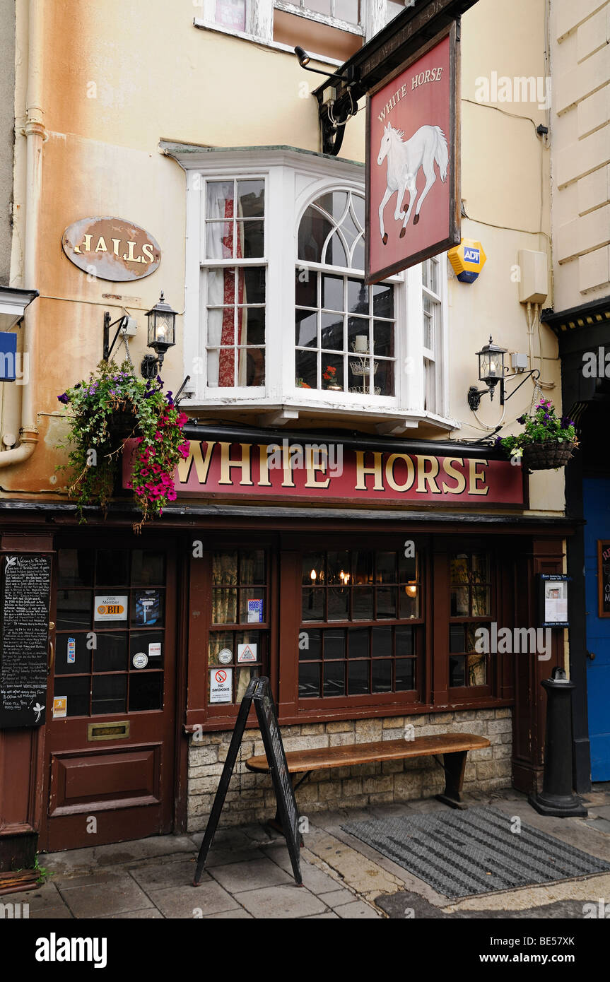 White Horse Pub, Oxford, England, United Kingdom. Stock Photo