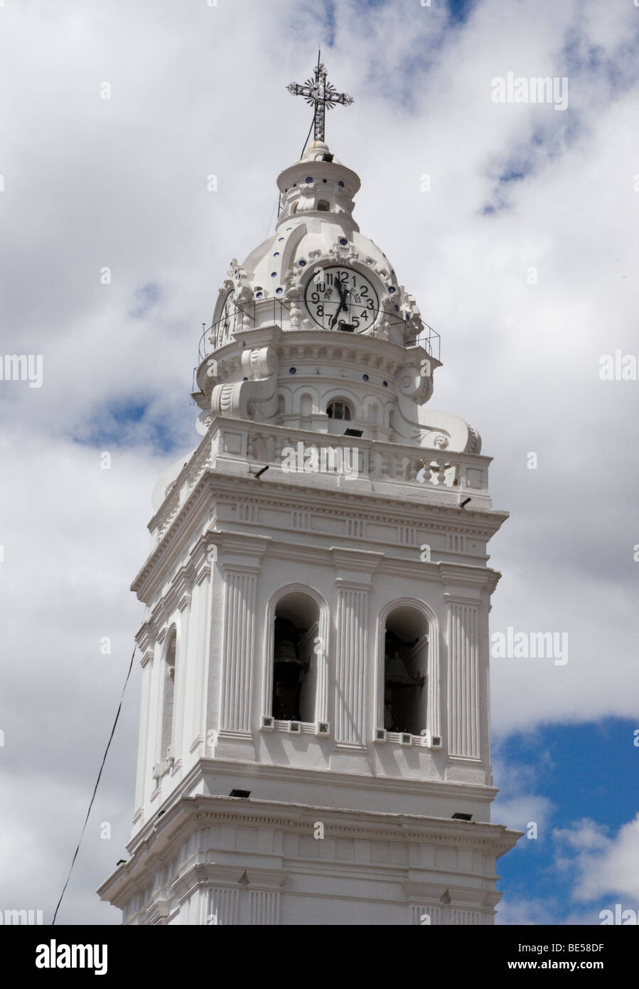 Ecuador. Quito. Church of Santo Domingo (XVI-XVII century). Bell tower. Stock Photo