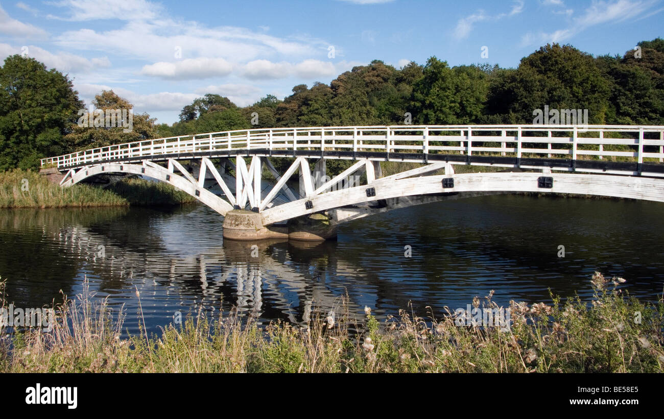 Dutton horse bridge over the river Weaver in Cheshire UK Stock Photo