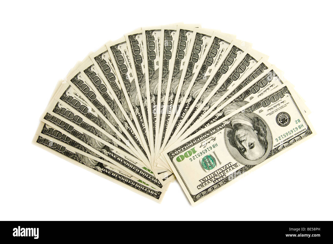 Two thousand american dollars isolated on white Stock Photo - Alamy