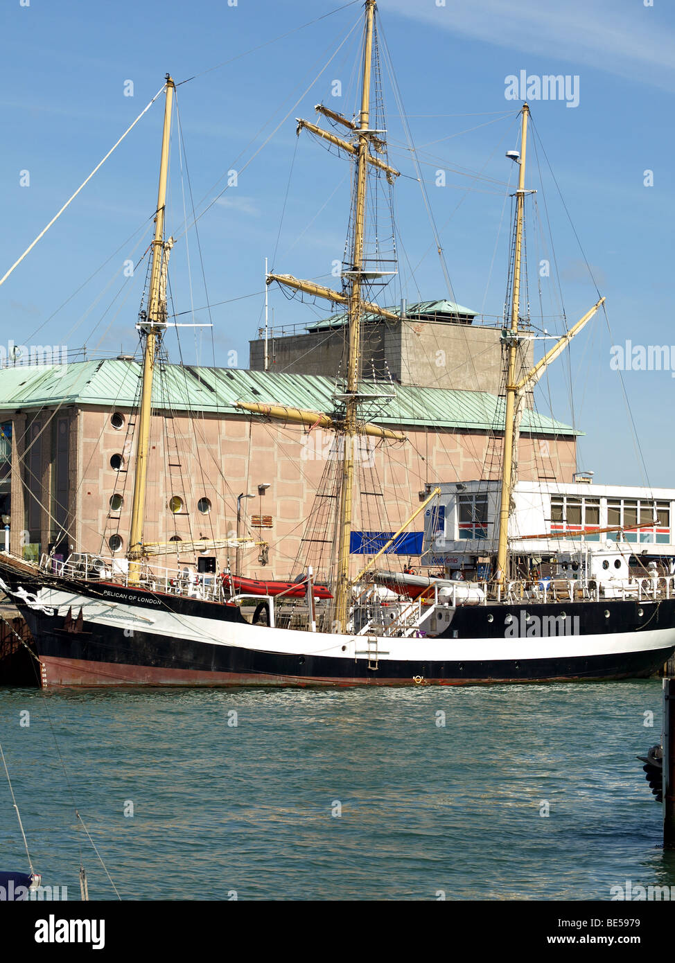 The 'Pelican of London'at berth in Weymouth harbour,Dorset. Stock Photo