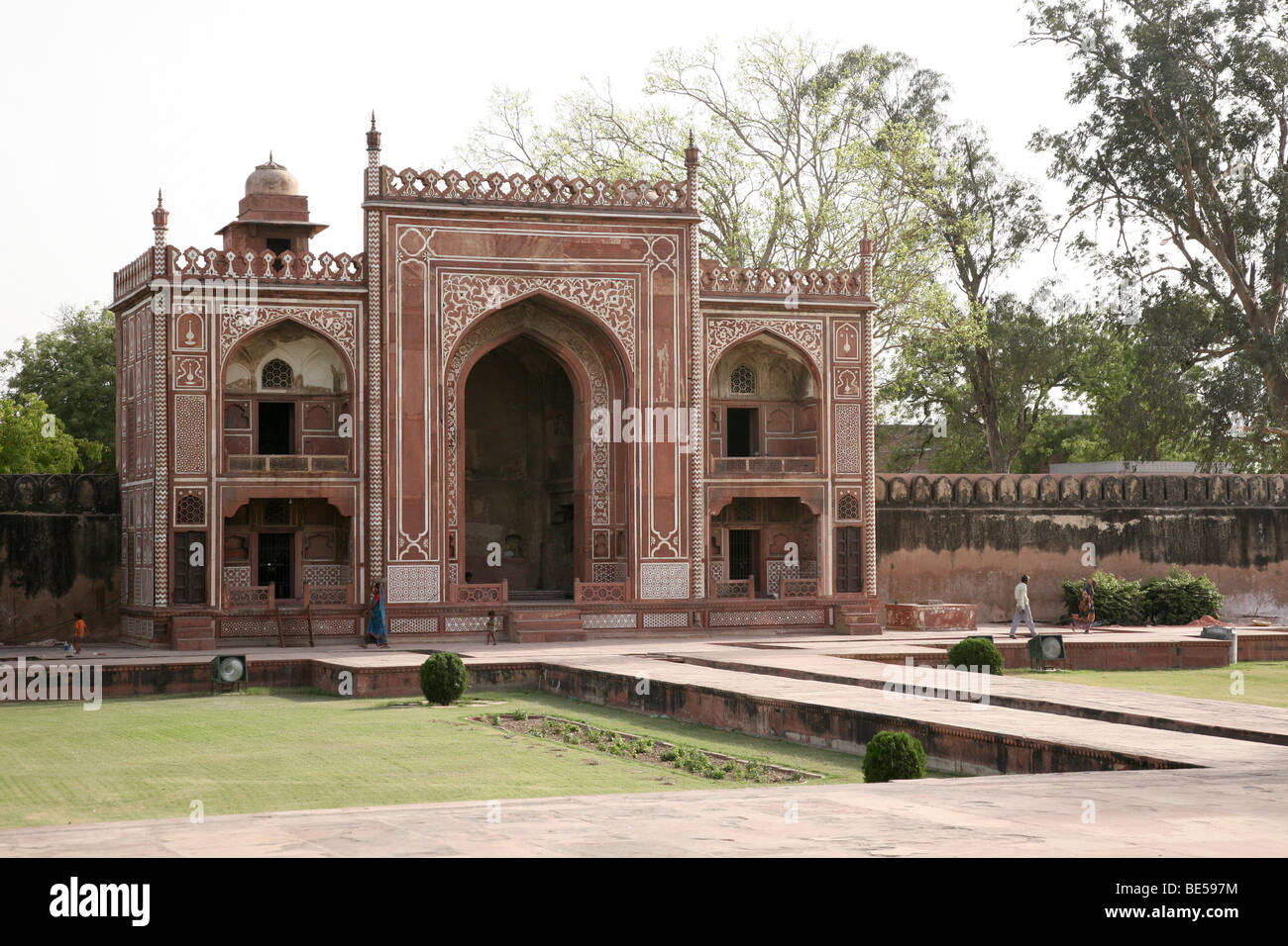 Gatehouse at the tomb of Itimad Ud Daulah, or 'Baby Taj' in Agra, India. Stock Photo