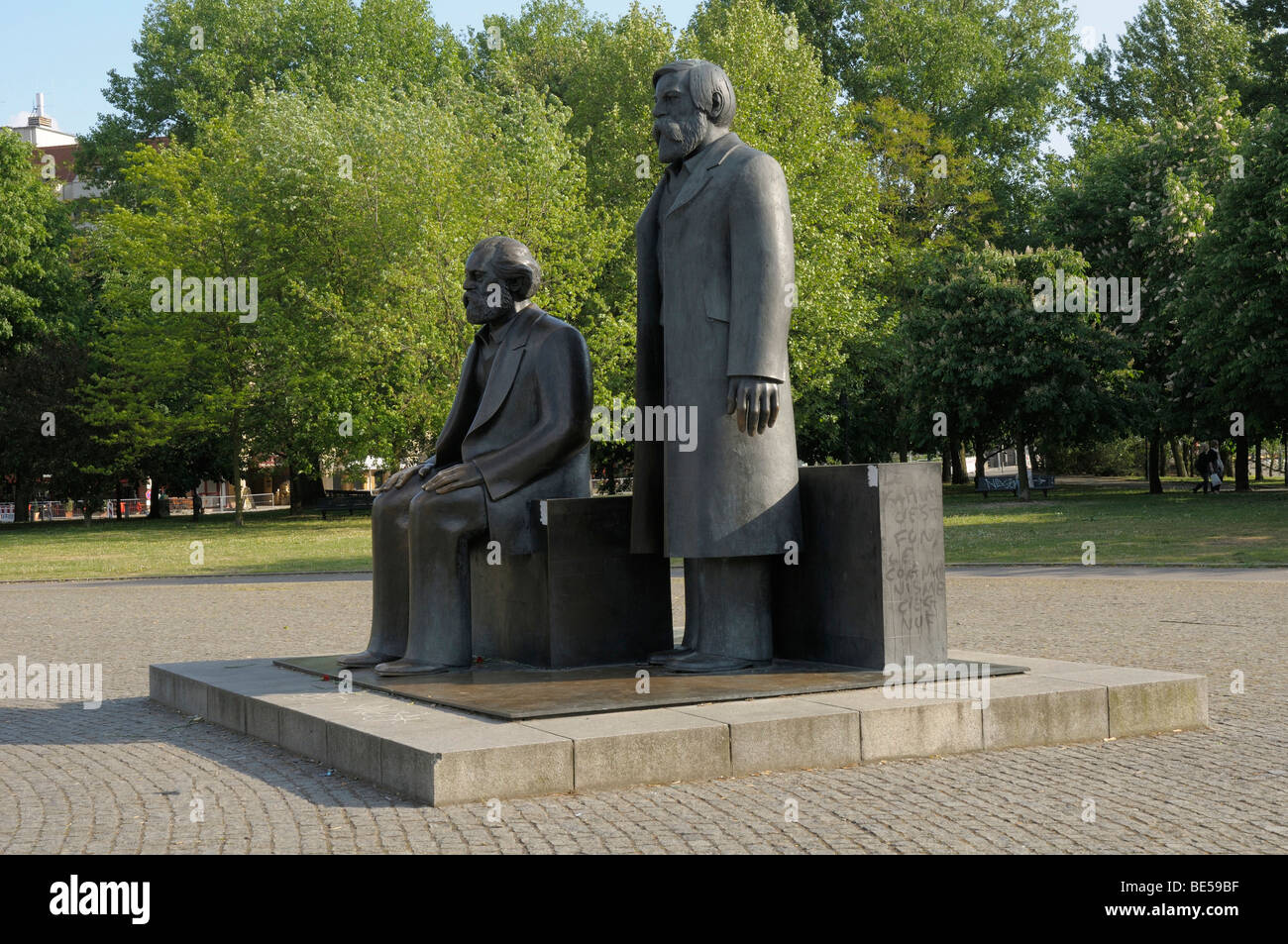 MarxEngels monument on the MarxEngelsForum square, Berlin, Germany, Europe Stock Photo Alamy