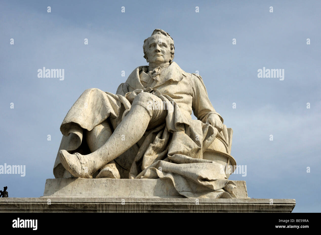 Monument Alexander von Humboldt, Humboldt Universitaet university, Berlin, Germany, Europe Stock Photo