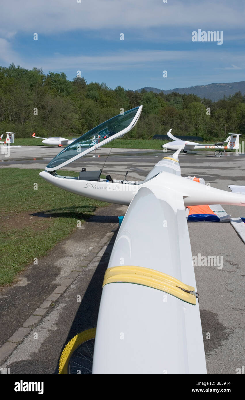 gliders on airfield Stock Photo