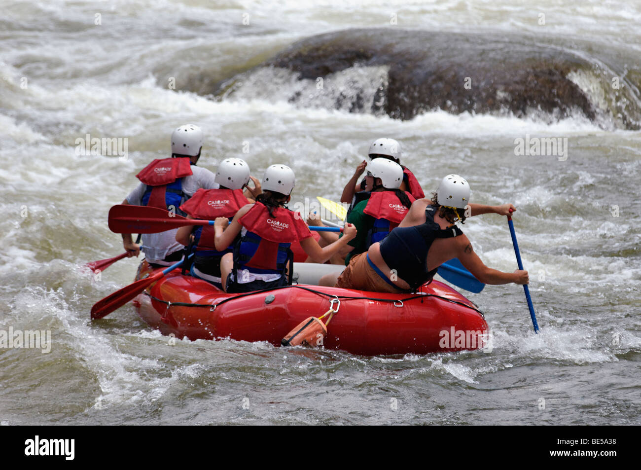 White Water Rafting on the Ocoee River in Polk County, Tennessee Stock