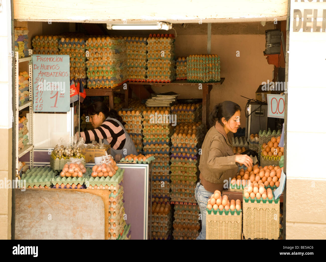 Quito.Ecuador.Retail store eggs Stock Photo Alamy