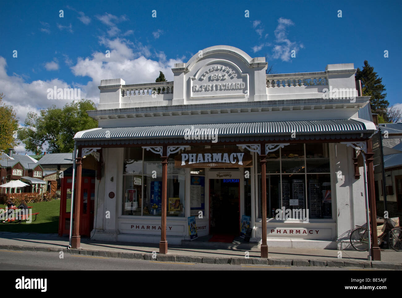 Arrowtown Pharmacy  Buckingham Street, Arrowtown, New Zealand Stock Photo