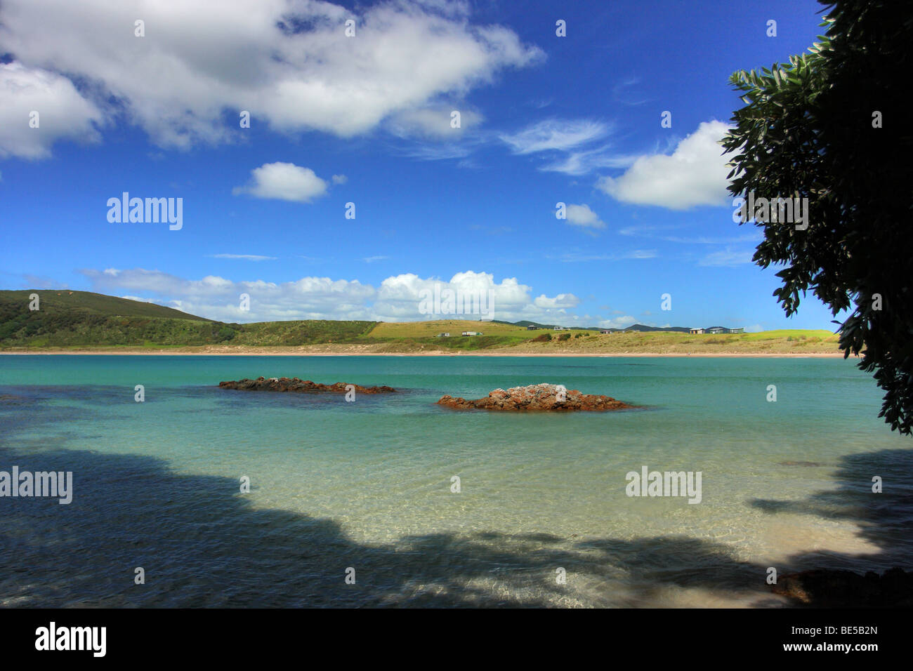 [new Zealand beach] Idyllic Maitai Bay, Karikari Peninsula. North Island, New Zealand Stock Photo