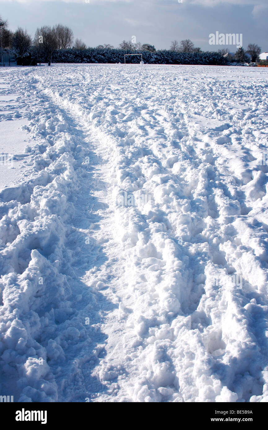 Trodden Path Through The Snow Stock Photo Alamy