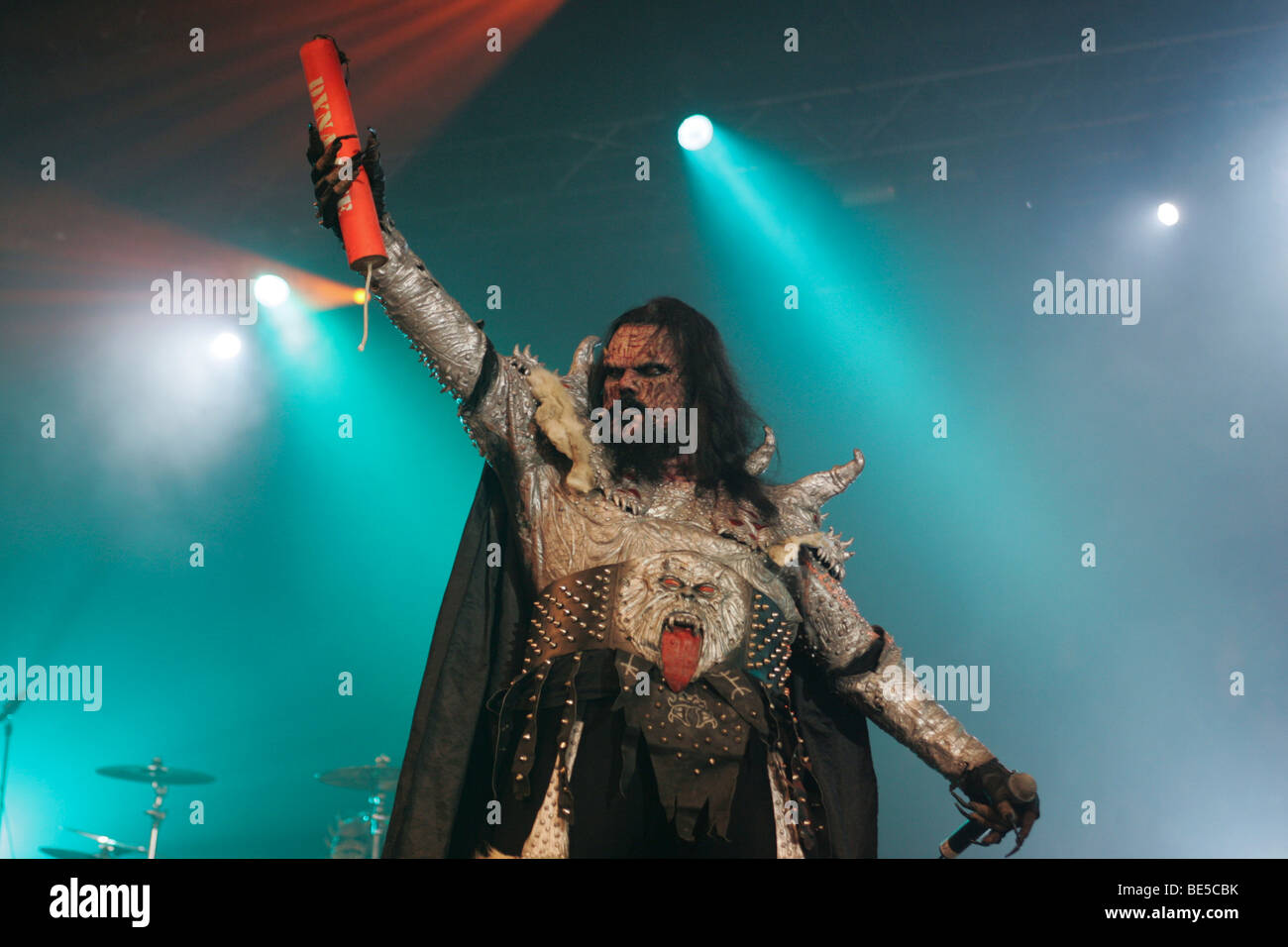 Finnish hard rock metal band Lordi live at the Rocksound Festival in Huttwil, Bern, Switzerland Stock Photo