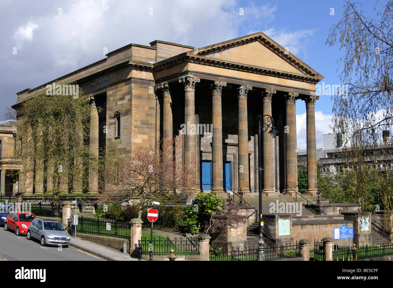 Wellington Church, University Avenue, Glasgow, Scotland, UK. Stock Photo