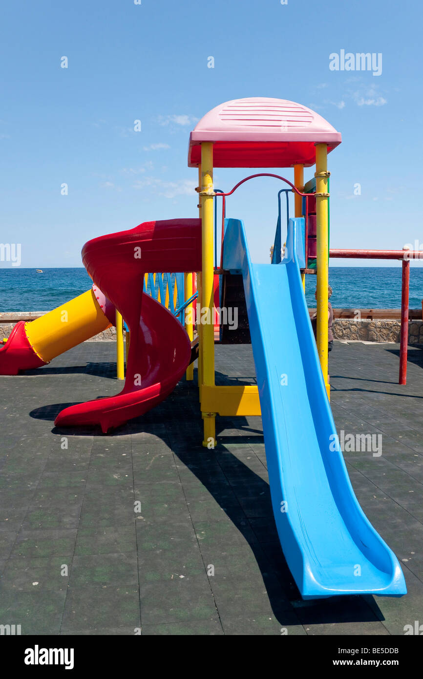 Playground at the port of Kyrenia, also known as Girne, Northern Cyprus, Cyprus, Europe Stock Photo