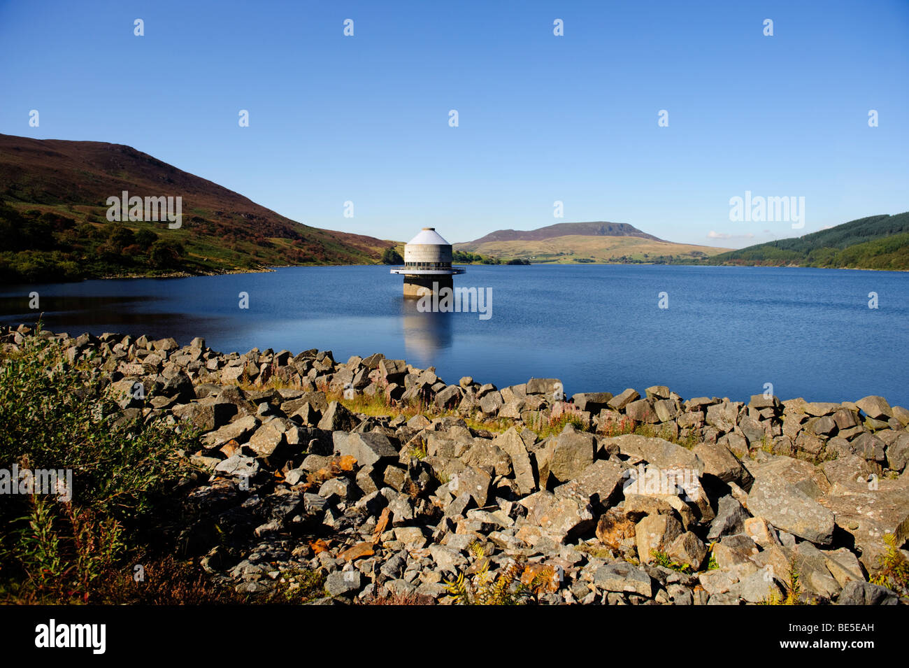 Lake Tryweryn, near Bala, Gwynedd, north wales, UK site of the