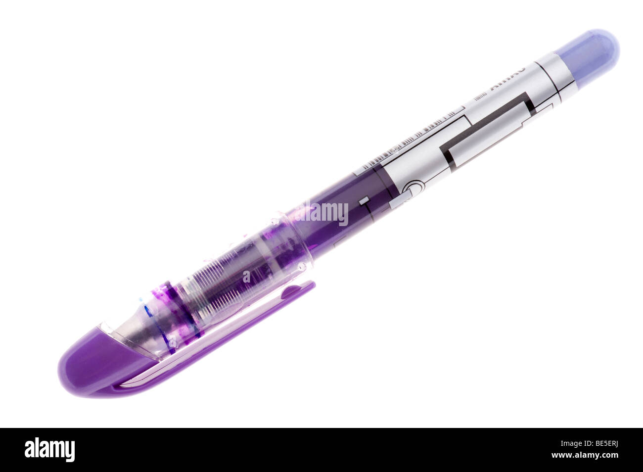 object on white - fluorescent marker close up Stock Photo