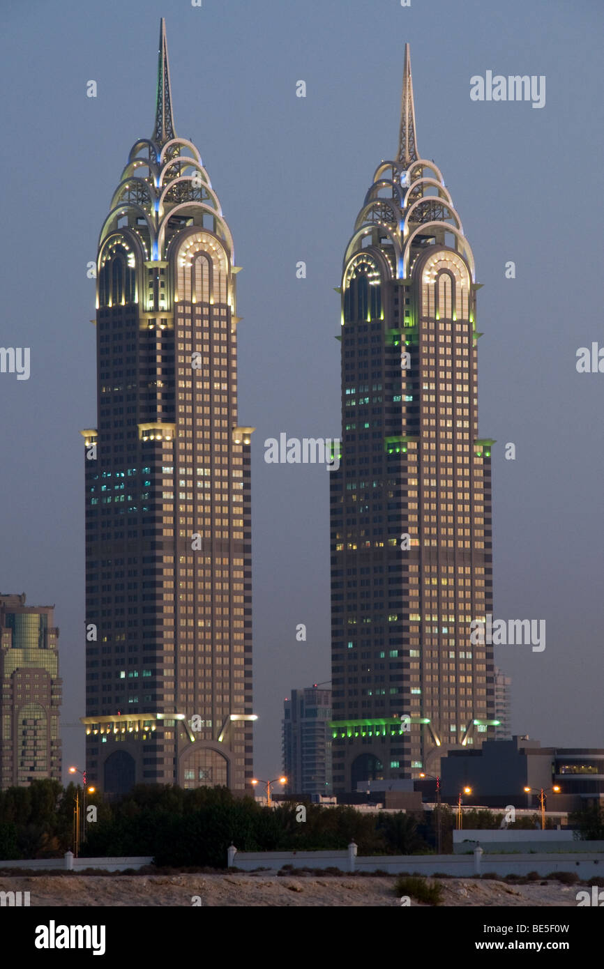 Chrysler Building copies, Dubai UAE Stock Photo Alamy