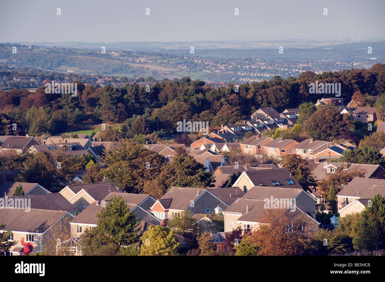 View over Fulwood in Sheffield across to the "Trent Valley Stock Photo Alamy