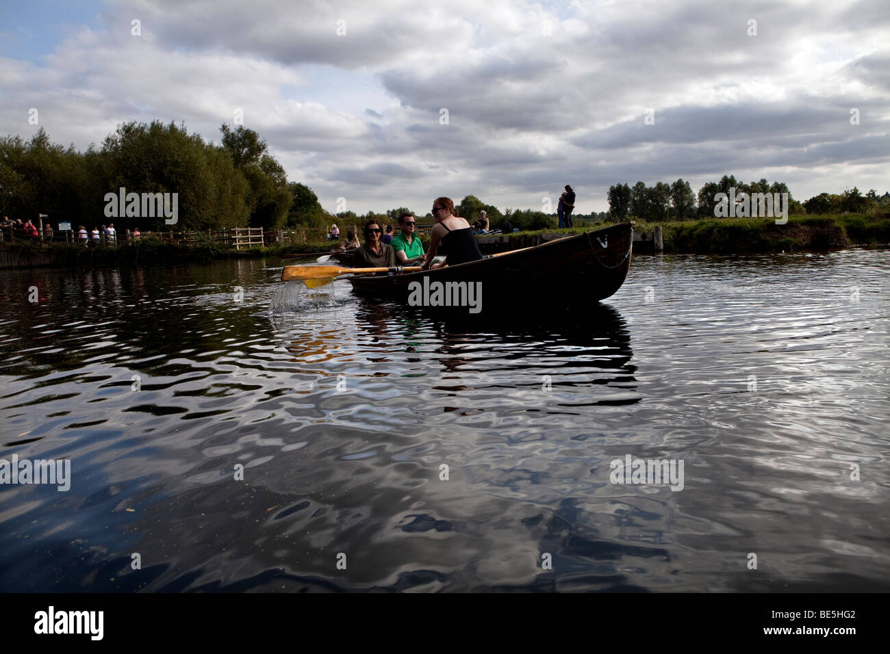 Rowing Boats On The River Stour Stock Photos &amp; Rowing ...