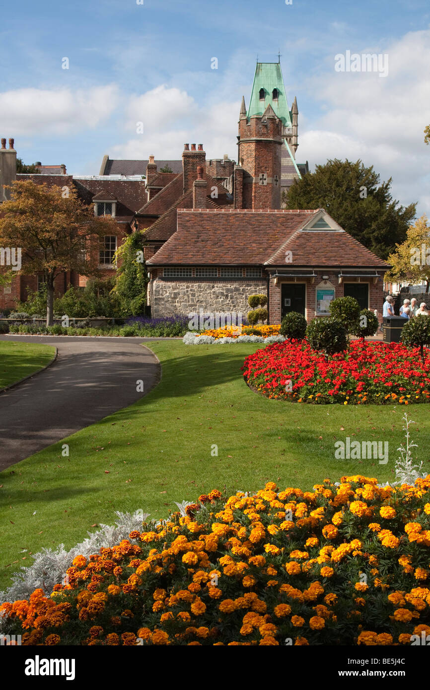 Abbey gardens winchester hampshire england hires stock photography and