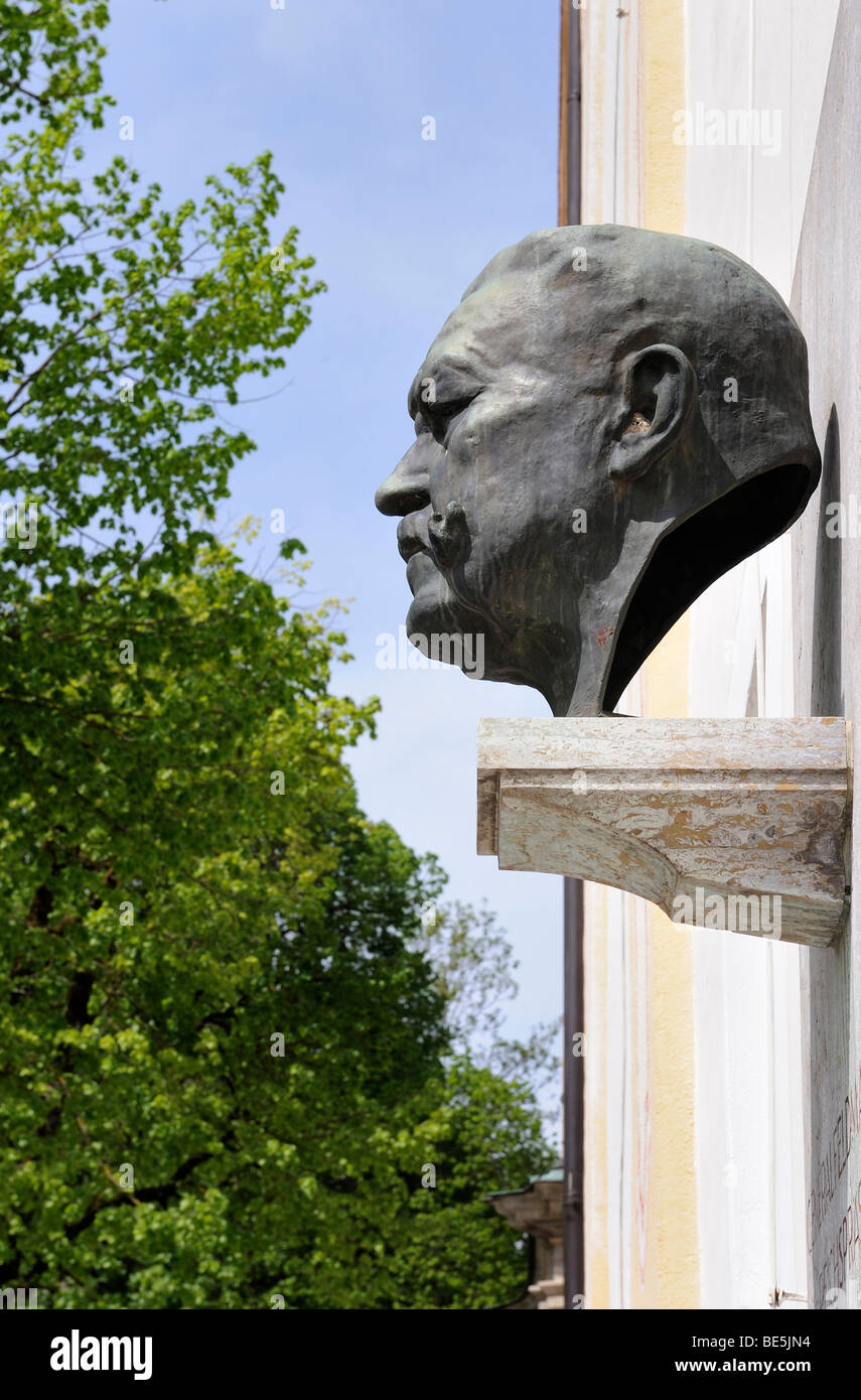 Bust of the german General Field Marshal President of the Reich Paul von Hindenburg at the Monastery Dietramszell, Upper Bavari Stock Photo