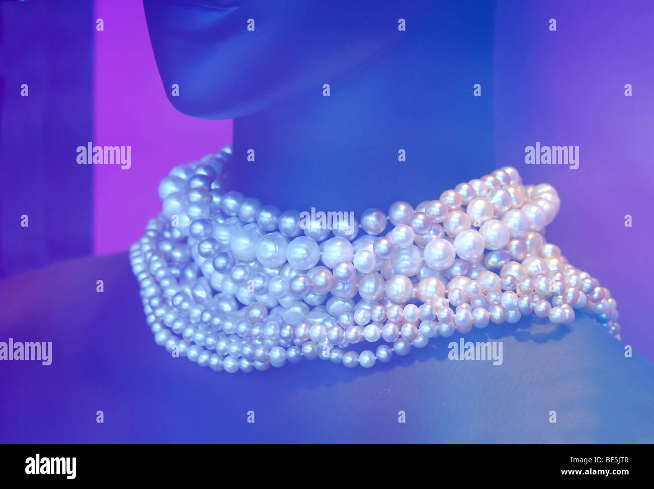 Pearl necklaces Stock Photo