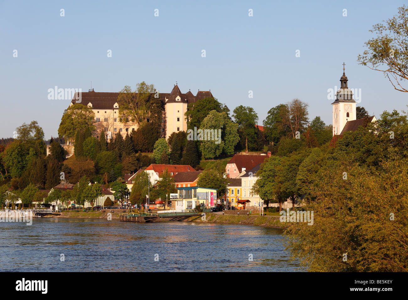 Greinburg Castle, Grein, Danube River, Muehlviertel, Upper Austria, Upper Austria, Austria Stock Photo