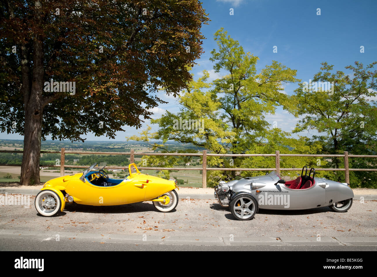 Two sporting Blackjack zeros parked in  Monflanquin, Aquitaine France Stock Photo