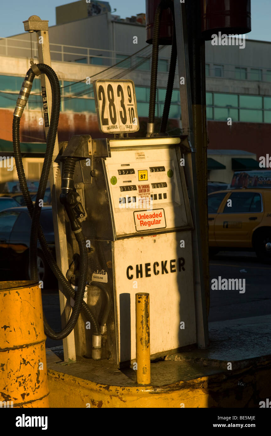 A gas pump in Long Island City in Queens in New York on Saturday
