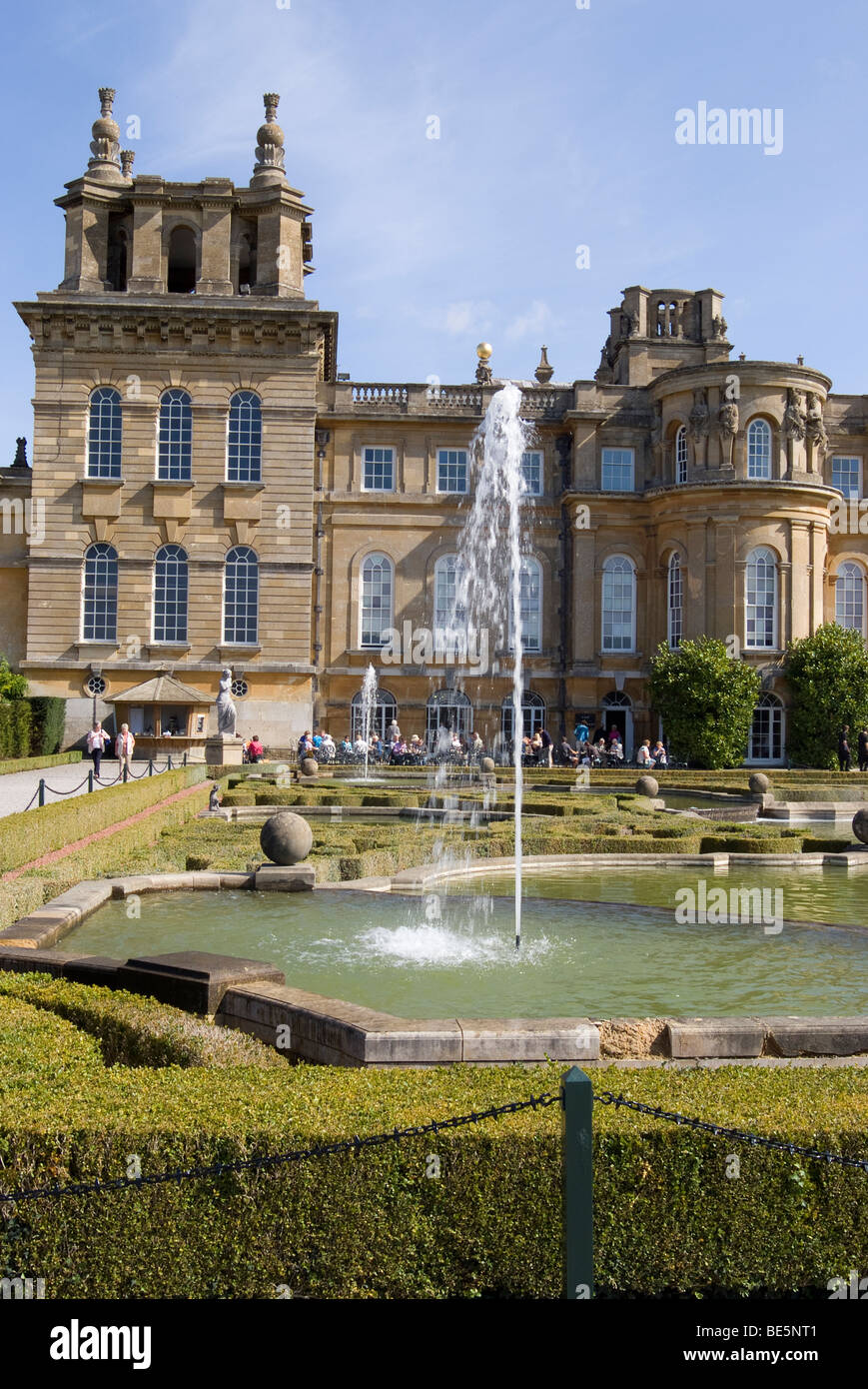 Part of Famous Water Terrace and Fountain in Formal Gardens at Blenheim Palace Woodstock Oxfordshire England United Kingdom UK Stock Photo