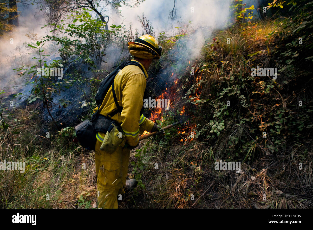 Wildland firefighters at California Lockheed wildfire in Santa Cruz ...