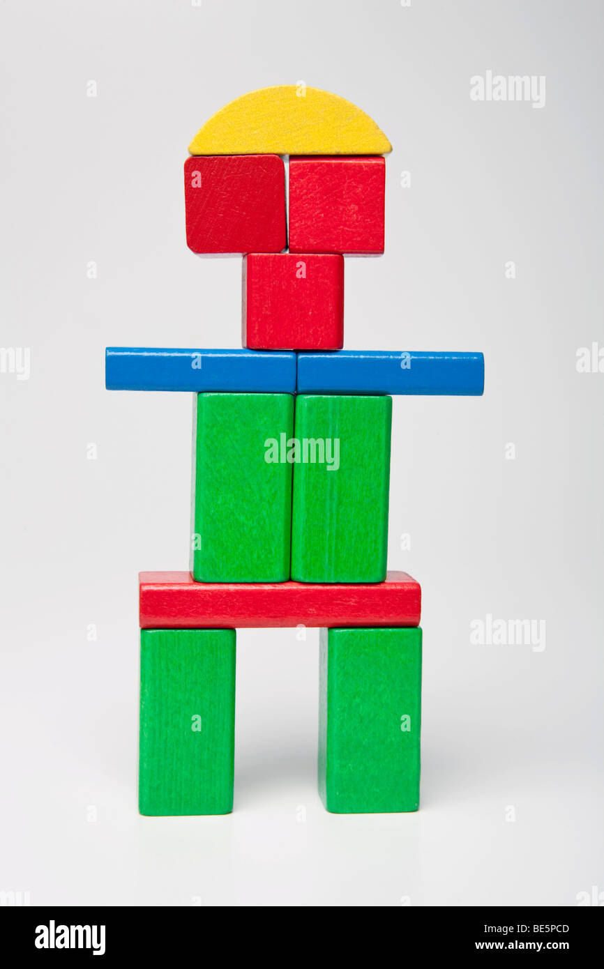 Figure, made of building bricks Stock Photo