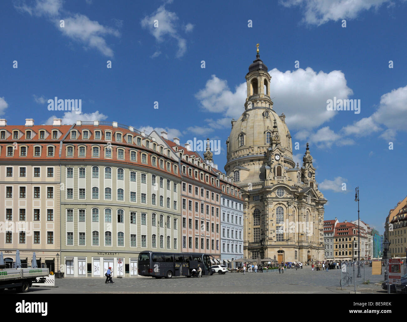 Frauenkirche Church of Our Lady, Neumarkt square, Dresden, Saxony, Germany, Europe Stock Photo