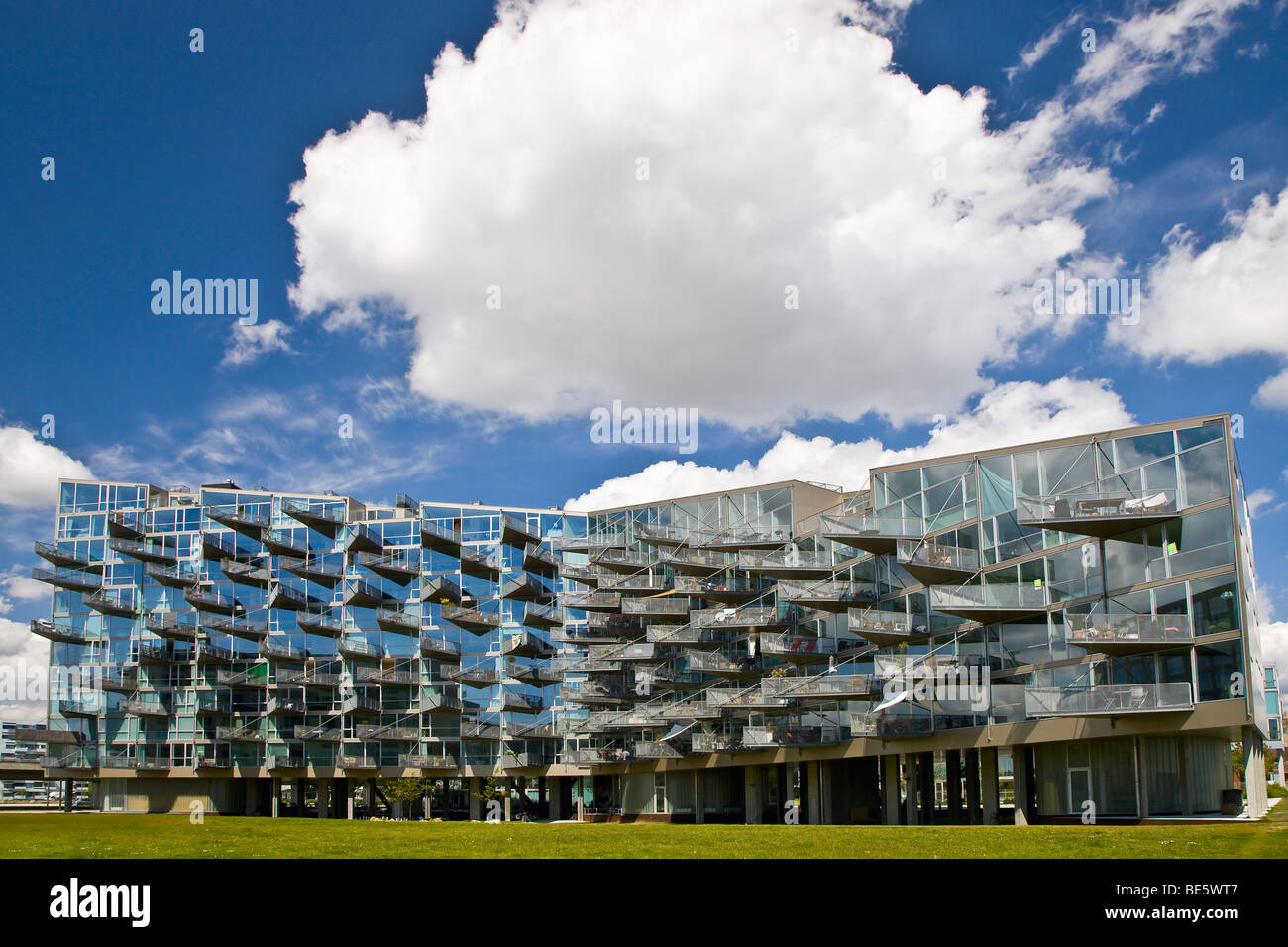 Modern apartment house in Copenhagen, Denmark, Europe Stock Photo
