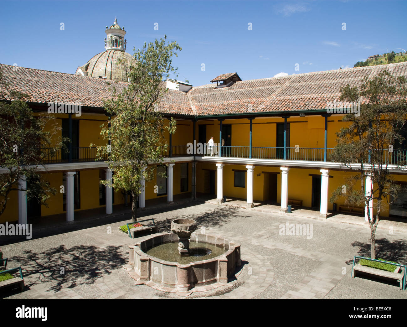 Ecuador.Quito.Cloister of the old Hospital San Juan de Dios (XVI century) current City Museum. Stock Photo