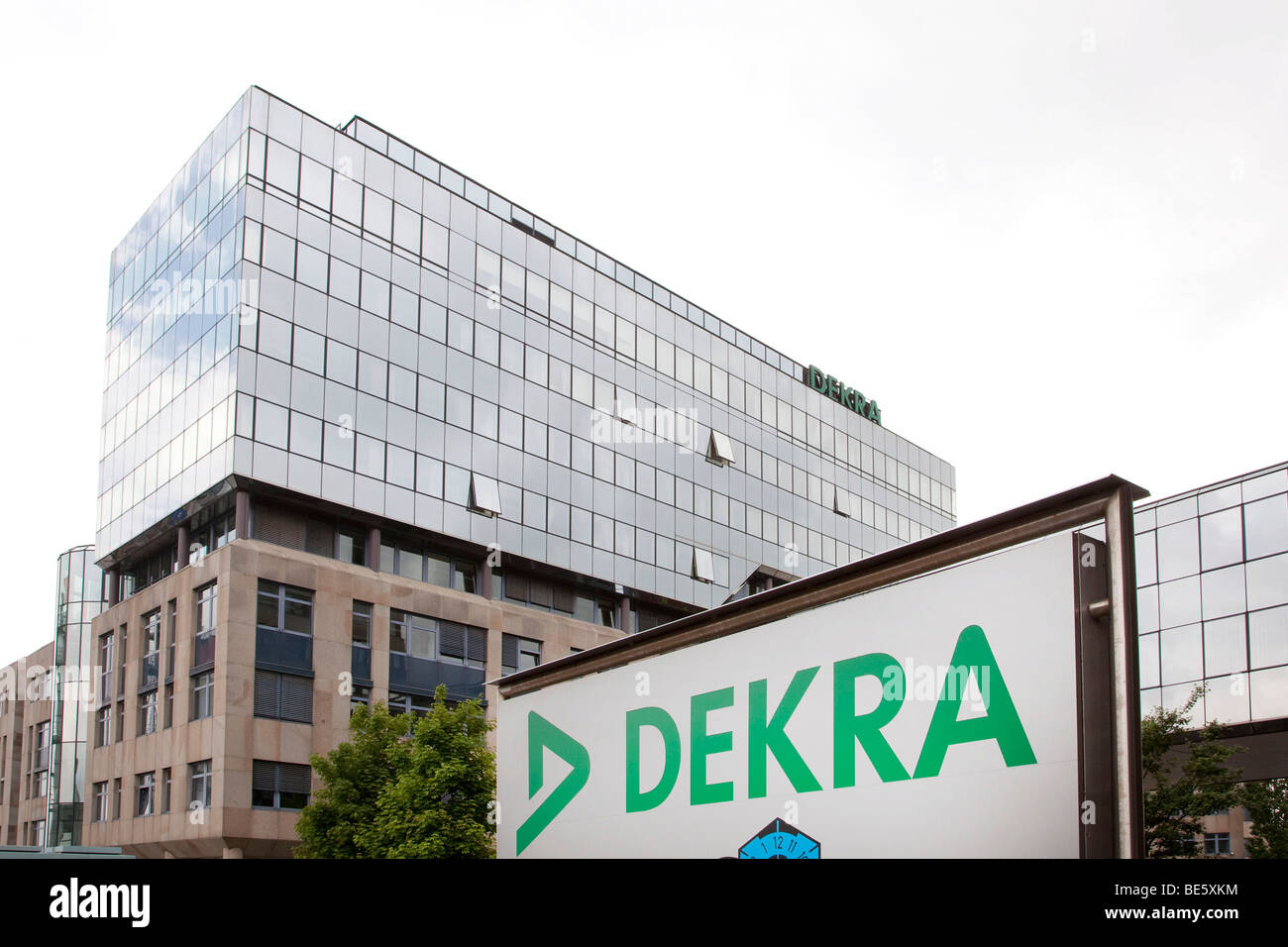 Logo On The Headquarters Of The Dekra Ag In Stuttgart Stock Photo Alamy